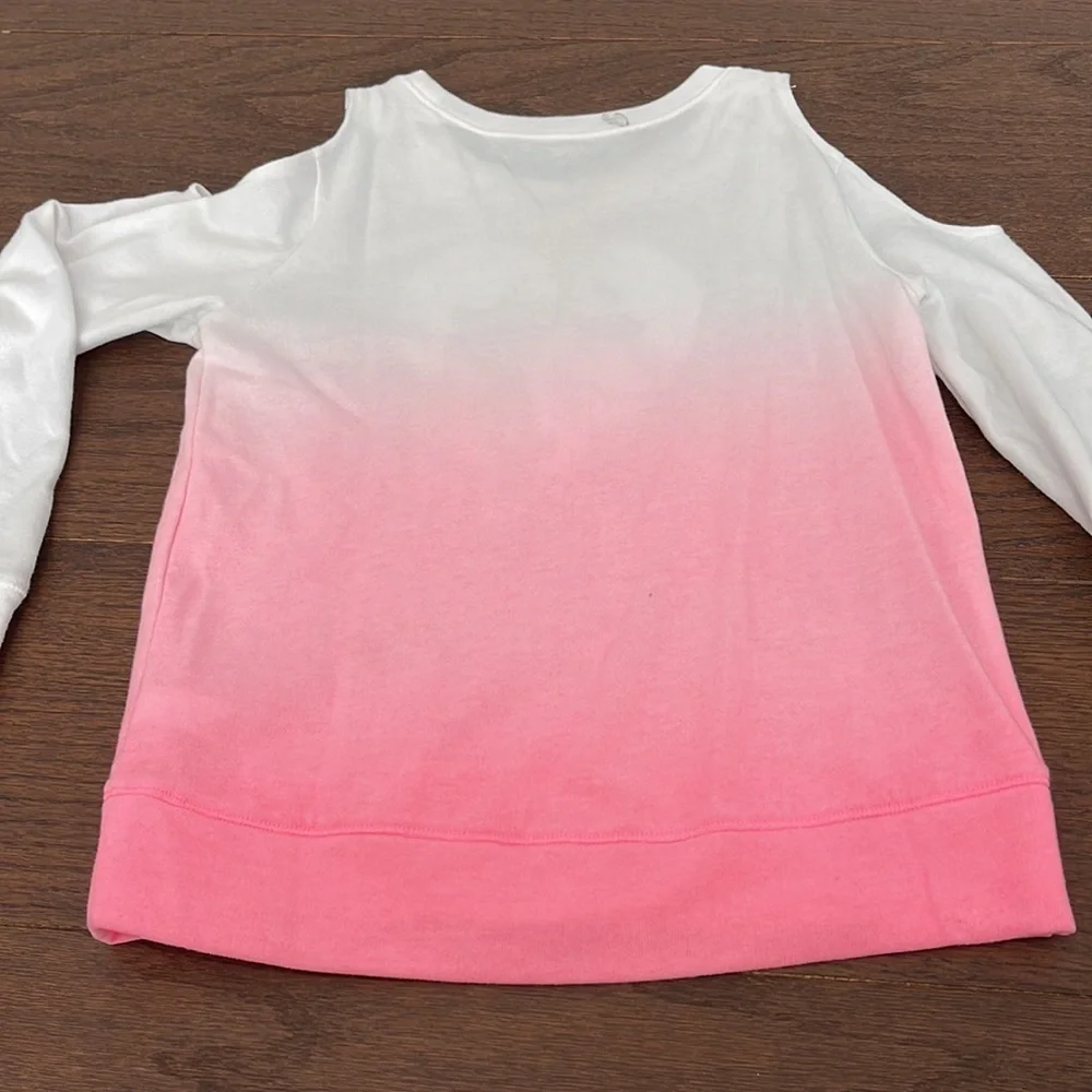 JUSTICE Girls Cold Shoulder Unicorn Sweatshirt Size 10